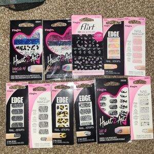 Press-On Nail Strips And Accessories Lot Set #2